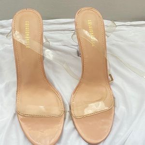 FASHION NOVA Clear strap heels